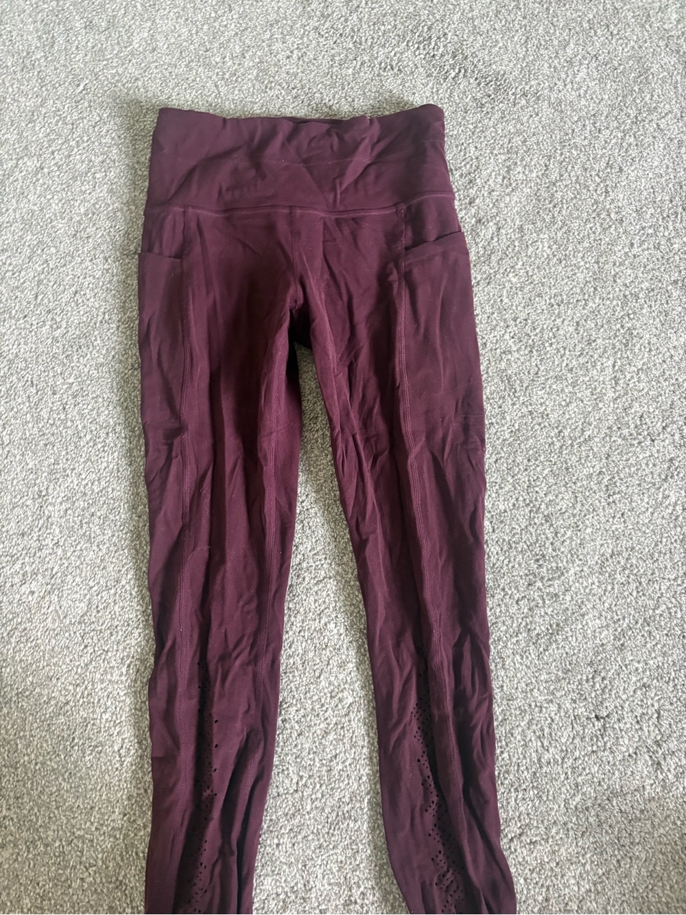 Athleta Burgundy High-Rise Performance Leggings